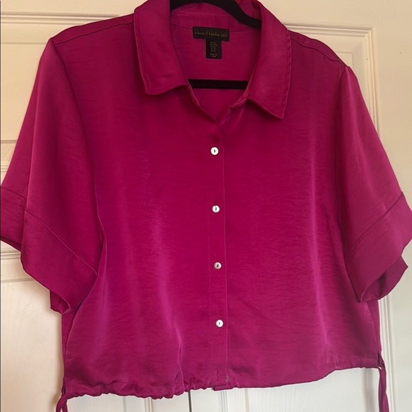 House of Harlow 1960 Pink Button Down Shirt - Picture 1 of 8